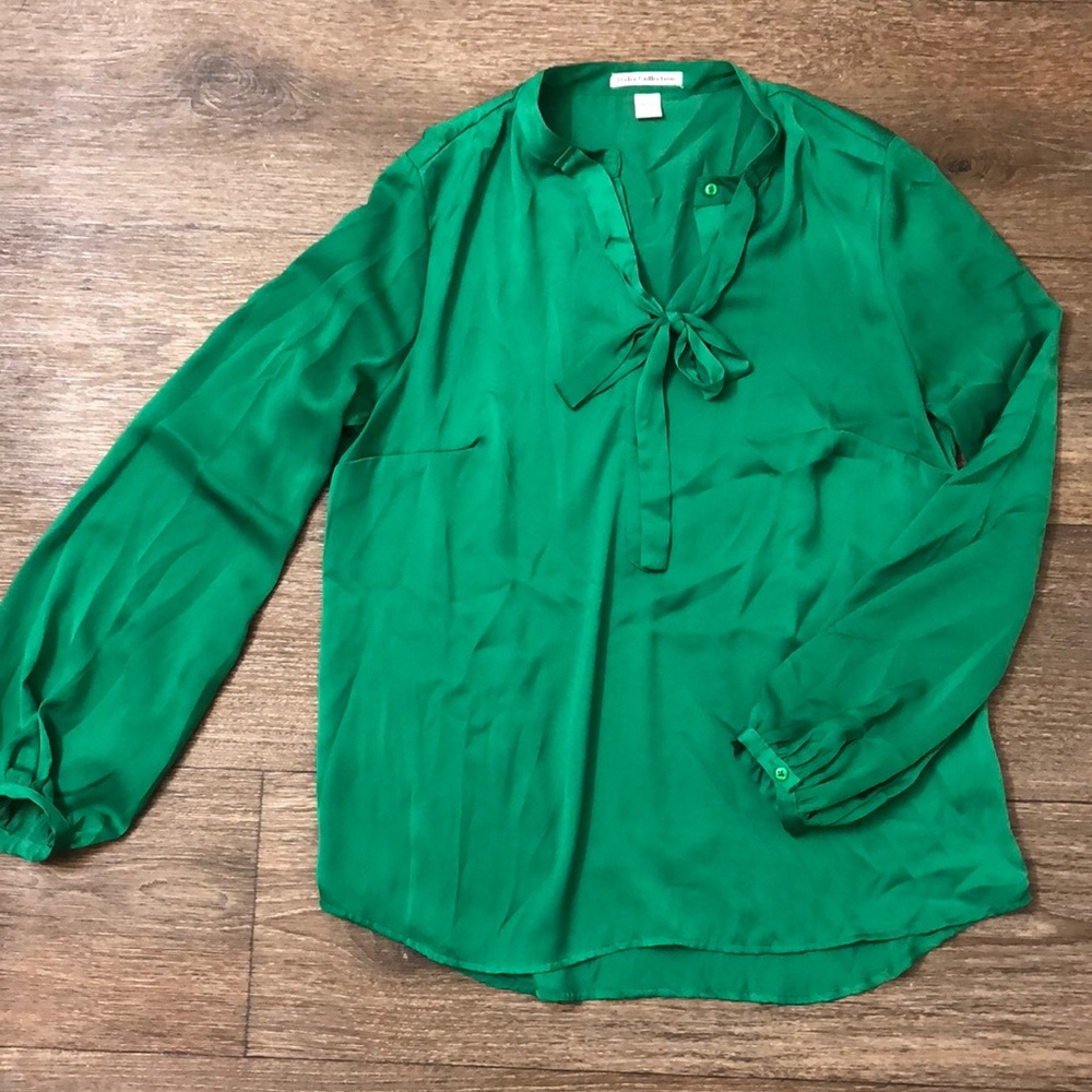 Emerald green blouse